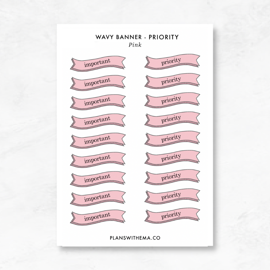Priority Banner | Planner Stickers