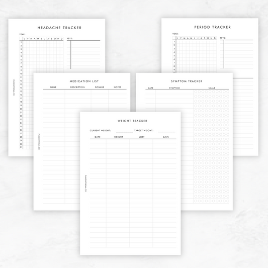 Health Bundle | Planner Inserts