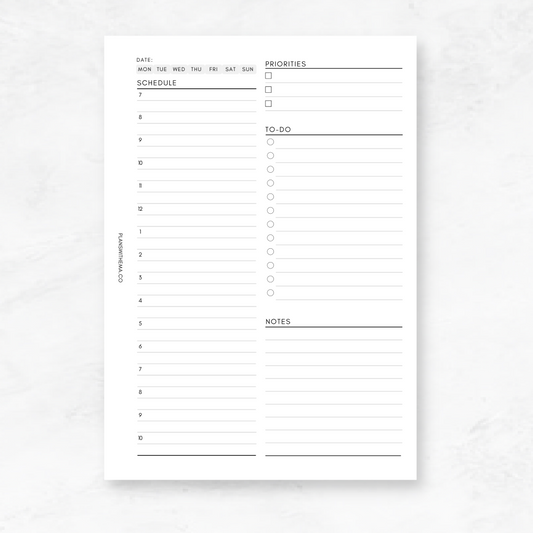 Daily Planner Inserts | D001