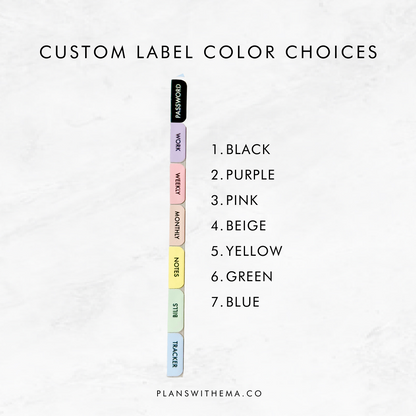 Six Side Tabs | Planner Divider